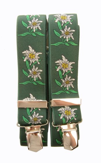 Hosenträger Edelweiss Grün