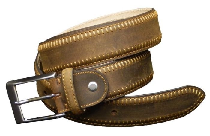 ARTIPEL Rindsleder Sticknaht  Gürtel  3,5cm / 115